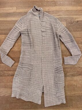 Maurices Women’s Beige Open Front Longline Cardigan - Size S
 b42